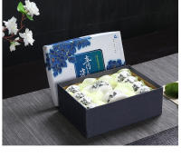 Oferta especial Taza de cerámica, cuenco con tapa, juego de té Kung Fu de porcelana azul y blanca, juego de regalo de boda - details 11