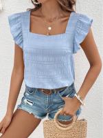 Top de Manga sin Volantes para Mujer Moderno 2024 Blusa de Estilo Simple y Chic para Altas - details 17