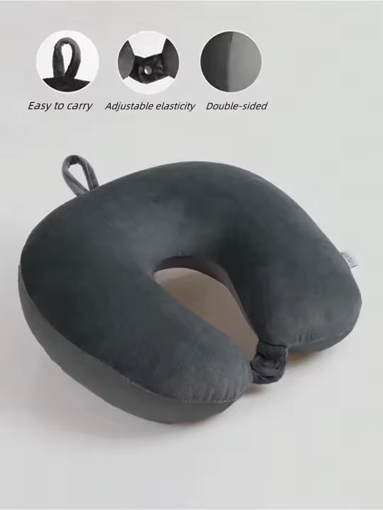 Almohada de viaje en forma de U, almohada de cuello para viajar, almohada de avión para dormir, 1 unidad - 1