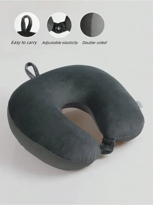Almohada de viaje en forma de U, almohada de cuello para viajar, almohada de avión para dormir, 1 unidad - 1