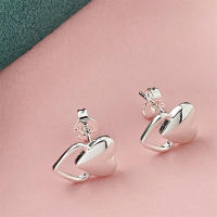 Andara Aretes de Doble Corazón de Plata Esterlina  Accesorio Casual de Ropa con Estilo Europeo y Americano Regalo de Joyería de Vacaciones - details 2