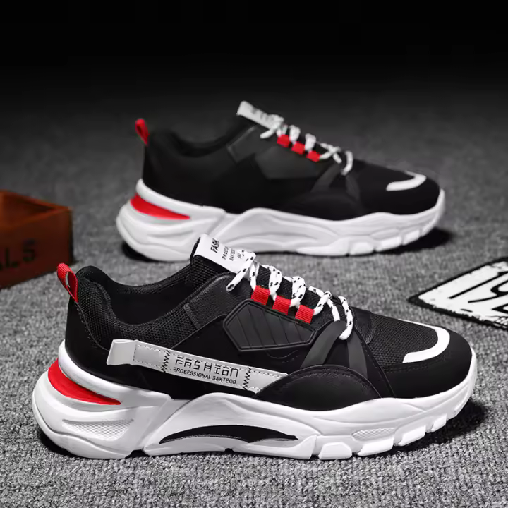 Zapatillas Casuales de Primavera para Hombres Zapatillas de Correr de Moda Coreana con Suela Gruesa - 1