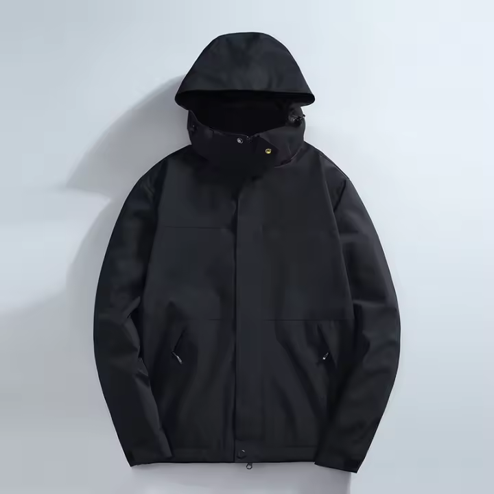 Chubasqueros impermeables con capucha para hombre y mujer, chaquetas de senderismo, cortavientos ligeros, carcasas duras - 1