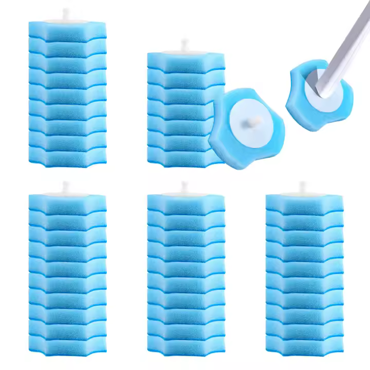 Sistema de limpieza de inodoros desechables Recambio desechable para inodoro Cepillo fresco Recambios desechables - 48 recambios - 1