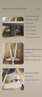 Silla de comedor plegable multifuncional para bebé, sillón reclinable para comer, conveniente, elevado - details 14