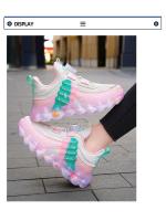 Zapatillas de deporte para niños, zapatos deportivos antideslizantes para niñas, zapatos de cuero impermeables para niños, zapatillas de tenis informales ligeras y bonitas de color rosa para correr - details 9