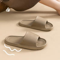 Zapatillas planas ligeras de EVA para mujer, zapatos de baño cómodos para masaje, toboganes de Interior para parejas, zapatos de ducha para el hogar, verano, nueva moda - details 23