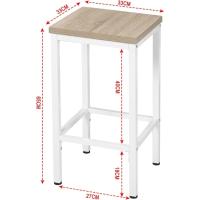 Conjunto de Mesa de Bar y 2 Sillas Estructura de Metal Tamaño 100x40x100 cm - details 29