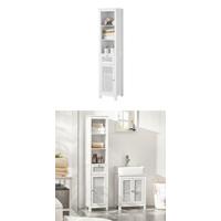 BZR17-W Mueble Columna de baño, Armario Alto baño,161 x 40 x 35 cm,ES (Blanco) - details 24