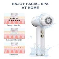 Cepillo de limpieza sónico impermeable, limpieza de poros faciales y exfoliante, limpieza eléctrica de silicona portátil 6 en 1 - details 11