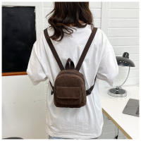 Mochila De terciopelo de pana para mujer, bolso escolar de versión coreana, sencillo, informal, pequeño, 2024 - details 25
