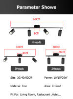 Tomaxin Tirada de luces LED modernas Luz de hogar de 24 pulgadas para Tienda de Ropa Showroom Bar Corredor de Dormitorio - details 4