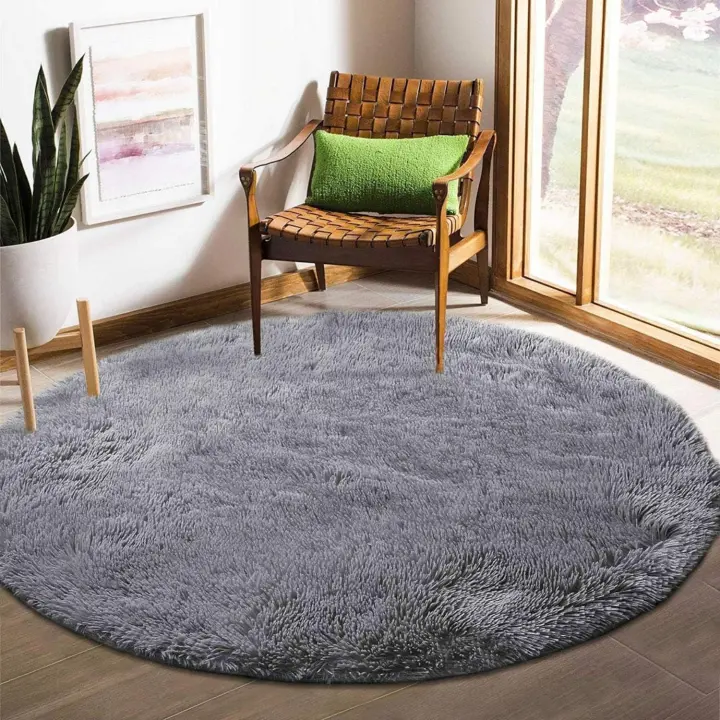Alfombra de Pelo Grueso y Suave Tinyboy-hbq Antideslizante, Perfecta para Decoración de Sala y Dormitorio (Negro Gris, 160 * 200cm) - 1