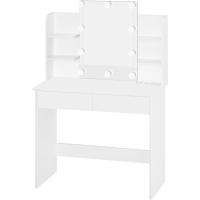 Mesa de Maquillaje Moderna con Espejo y Luces LED Regulables 2 Cajones Grandes y 4 Estantes - details 17