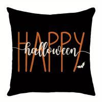 Fundas decorativas de Lino para Halloween, Funda de Cojín Decorativa de 45x45cm,4 Piezas, para Sala de Estar y sofá - details 2