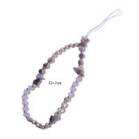 Cadena de grava para teléfono móvil, cuerda antipérdida, cadena de cuentas con letras, correa para teléfono móvil, cordón de cuentas de piedra de cristal, cordón para teléfono móvil - details 9