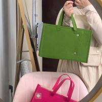 Bolsa de almacenamiento de fieltro de poliéster con botón a presión, divisor, bolsos de libros plegables portátiles, maletín de viaje reutilizable de gran capacidad - details 5