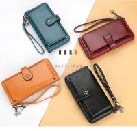 Billeteras largas de piel sintética para mujer, Cartera de marca de alta calidad, monedero clásico con cremallera, a la moda, n - details 1
