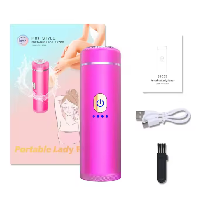 Removedor de vello facial para mujeres, recortador de cejas, pelo de nariz, mini navaja de bikini, moldeador preciso, depiladora recargable portátil para Li - 1