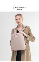 Mochila para computadora portátil para mujer, bolsa de viaje de negocios, mochilas para computadora portátil al aire libre, 14 pulgadas, grande, delgada, impermeable, mochila para computadora, color rosa, ligera - details 15