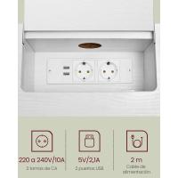 Mueble Bajo con Multienchufe Sofá de 2 Compartimentos Carga Oculta Ahorro de Espacio - details 6