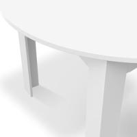 Mesa de comedor extensible redonda para 4-8 personas, 110-150 cm, color blanco - details 4
