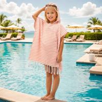 Albornoz de baño a rayas para niños, absorbente con capucha, para natación, viaje, toalla de playa, 1 ud. - details 7