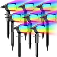 Luces Solares LED Exterior Jardin [8 Paquete/72LED], LED Exterior Solares Potente Impermeable Lampara Luz Solar Exterior Iluminacion para Suelo Exteriores, Blanco Calida - details 35