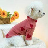Pijama de Tercera Mano de Cuello Alto para Mascotas Vestidillo de Amor Rosa Delgado para Perros y Gatos Traje de Casa para Tamaños Pequeños y Medianos - details 2