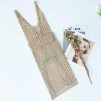 Vestido informal semitransparente de punto para mujer, vacaciones en la playa, estilo europeo, sin mangas, con espalda abierta - details 19