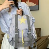 Mochila de gran capacidad con dibujos animados de Lucky Star, mochila escolar con cordón y múltiples bolsillos de estilo coreano, bolsa de nailon Y2K para senderismo y acampada para estudiantes - details 1