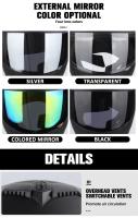 Casco de moto con lente de doble capa, modular de seguridad abatible, unisex con visera, homologado DOT - details 4