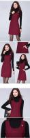 Vestido de lana caliente para mujer, primavera Otoño Invierno 2024, vestido sin mangas con bolsillo, chaleco a cuadros para mujer, vestidos ajustados 5XL - details 6
