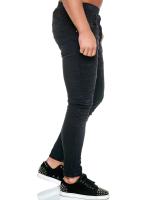 2023 nuevos pantalones vaqueros ajustados para hombre estilo rock cool slim a rayas estilo pierna de motocicleta - details 3