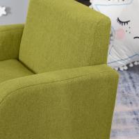 Sillón Infantil Mini Sofá para Niños de +3 Años con Asiento Acolchado Reposabrazos y Estructura de Madera Carga Máx. de 65 kg 49x45x44 cm Verde - details 3