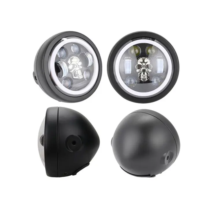 Faros LED para motocicleta de montaje de 5,75 pulgadas con luz alta y baja DRL - 1