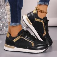 Zapatillas De Mujer 2023 Nuevas Plataforma Cómodas De Cuero Parcheado Zapatos De Correr Al Aire Libre Deporte Casuales Ladies - details 19
