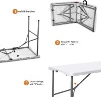 Mesa de picnic al aire libre plegable portátil para fiesta, camping, mango - details 15