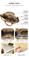 Toth de gran capacidad multibolsillo de mano bolsa de lona simple de ocio estudiante hombro cross-body clase bolsa de ordenador - details 6