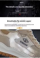 Zapatos de Trabajo de Verano GUYISA Zapatillas Ligeras para Hombres con Punta de Acero y Malla - details 8