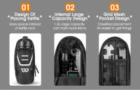 WEST BIKING-bolsa para SILLÍN de bicicleta, accesorio impermeable con bolsillo para botella de agua, para ciclismo de montaña o carretera - details 6