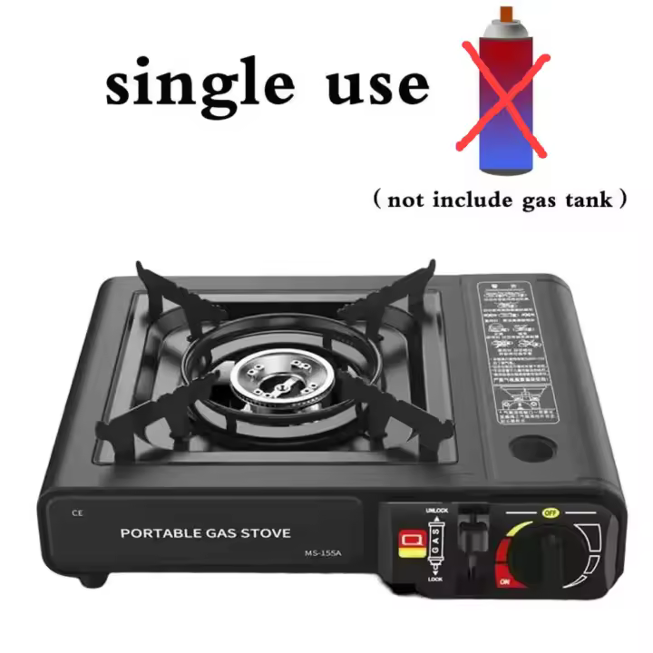 Encendido automático de alta potencia, resistente al viento, ahorro de energía, aleación, estufa de gas portátil de doble propósito, suministros de camping - 1