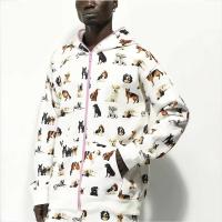 Sudadera Decheng de alta calidad con estampado de hojaldre en polvo para hombre con diseño animal, corte suave y ajustado, cremallera completa, cuello con capucha, - details 4