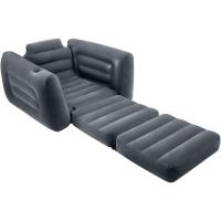 cama hinchable 2 en 1, para Relax, con Reposabrazos, Poliuretano, Gris - details 1