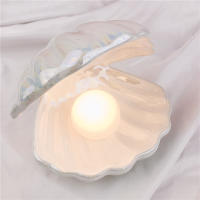 Ins-Lámpara de noche de concha de cerámica con perla, Streamer, luz de sirena, concha de hadas, decoración del hogar, regalo de Navidad - details 22
