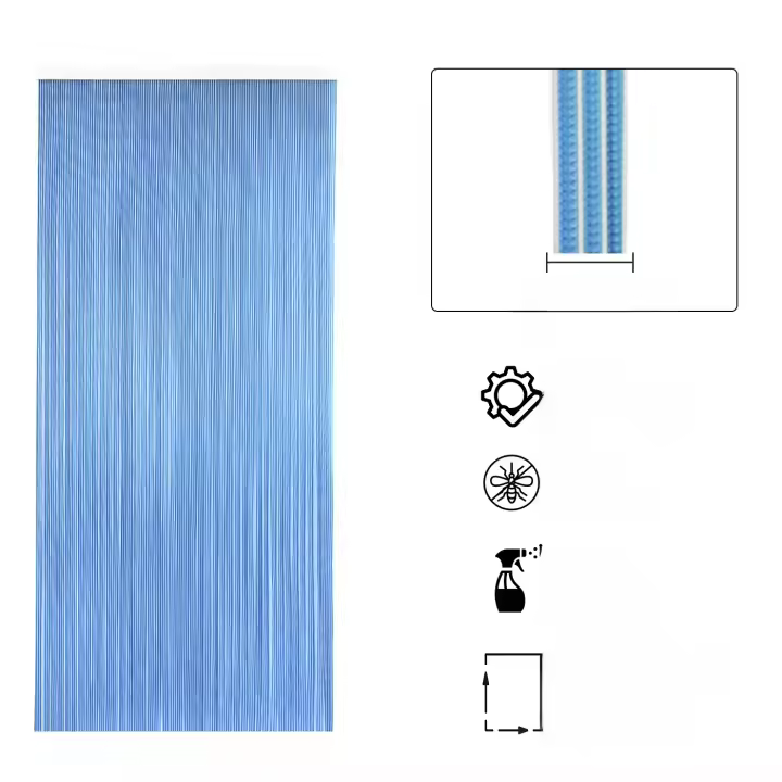 Cortina Plana de PVC Anti insectos para Puerta Exterior o Interior, Material PVC – Libre de Insectos - 1