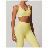 Fiess Sujetador de yoga para mujer, parte de atrás bonita, top deportivo de nailon, sujetador cruzado sexy transpirable, adecuado para gimnasio de mujer - details 8