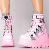 Pantalones cortos punk de suela gruesa gótica oscura para mujer, tallas grandes europeas y americanas, nuevo estilo - details 1