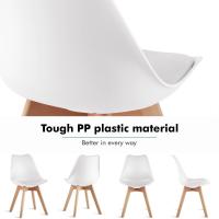 EGOONM-mesa de comedor redonda nórdica, Juego de 4 sillas de comedor con cojín de PU para comedor, Cocina, Restaurante, balcón y hogar - details 2