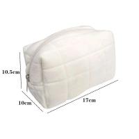 Bolsa de almacenamiento de cosméticos de piel sólida para mujer, organizador de maquillaje con cremallera, bolso de papelería, estuche para lápices, artículos de tocador de viaje - details 0